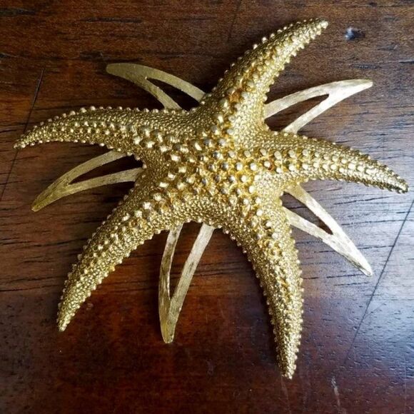 Monet Starfish Statement Pin Brooch - Picture 1 of 4